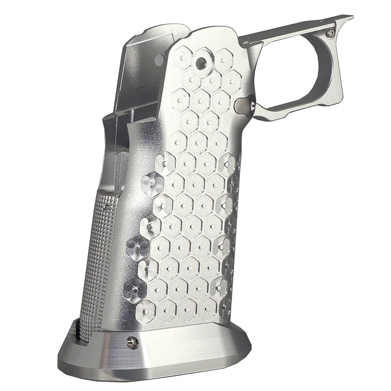 5KU CNC Aluminum Grip For Tokyo Marui Hi Capa GBB Airsoft (Type 12/ Silver)
