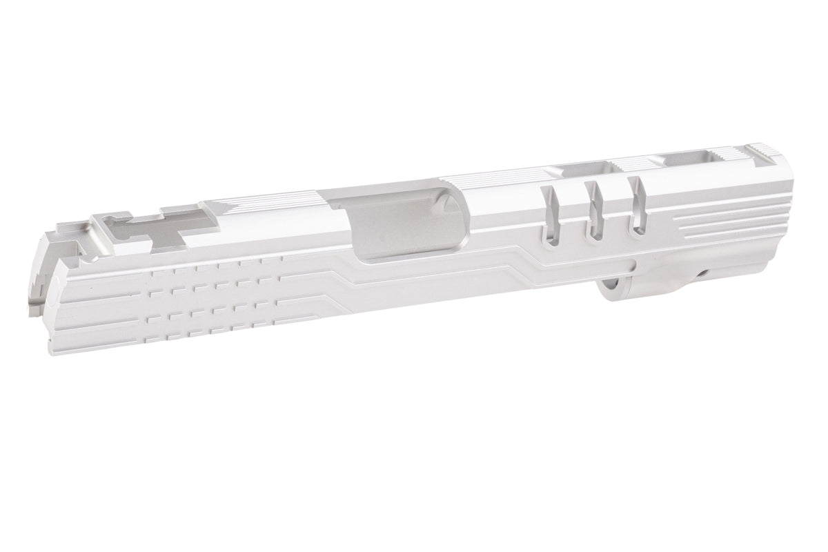 5KU CNC Aluminum LimCat Protector 5.1 Slide For Tokyo Marui Hi Capa 5.1 GBB Airsoft (Silver)