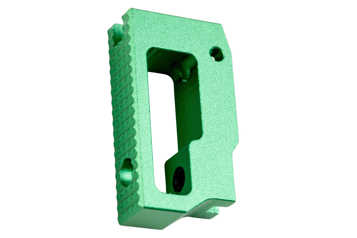 5KU Aluminum Short Flat Adjustable Trigger For Tokyo Marui Hi Capa GBB Airsoft (Green)