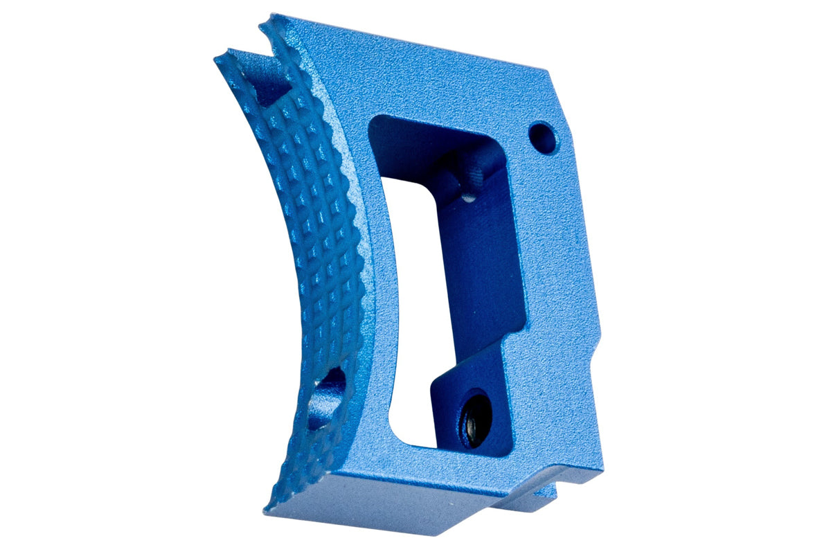 5KU Aluminum Extra Long Curved Adjustable Trigger For Tokyo Marui Hi Capa GBB Airsoft (Blue)