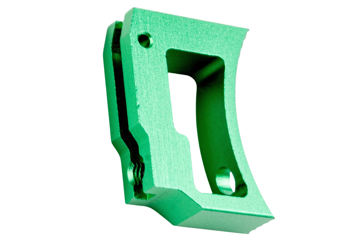 5KU Aluminum Extra Long Curved Adjustable Trigger For Tokyo Marui Hi Capa GBB Airsoft (Green)