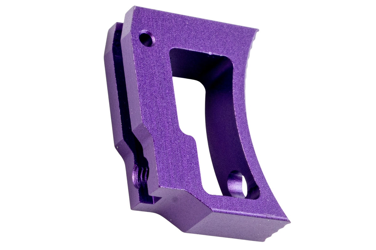 5KU Aluminum Extra Long Curved Adjustable Trigger For Tokyo Marui Hi Capa GBB Airsoft (Purple)