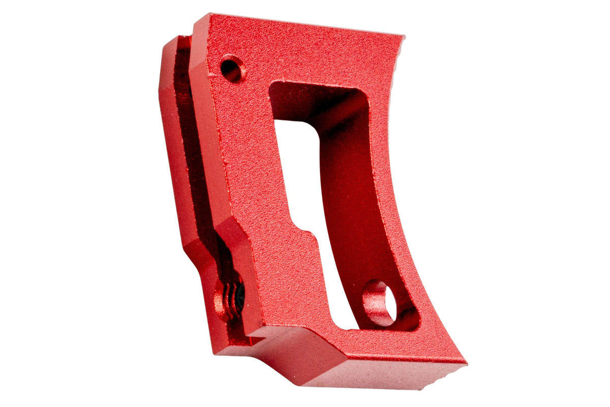 5KU Aluminum Extra Long Curved Adjustable Trigger For Tokyo Marui Hi Capa GBB Airsoft (Red)
