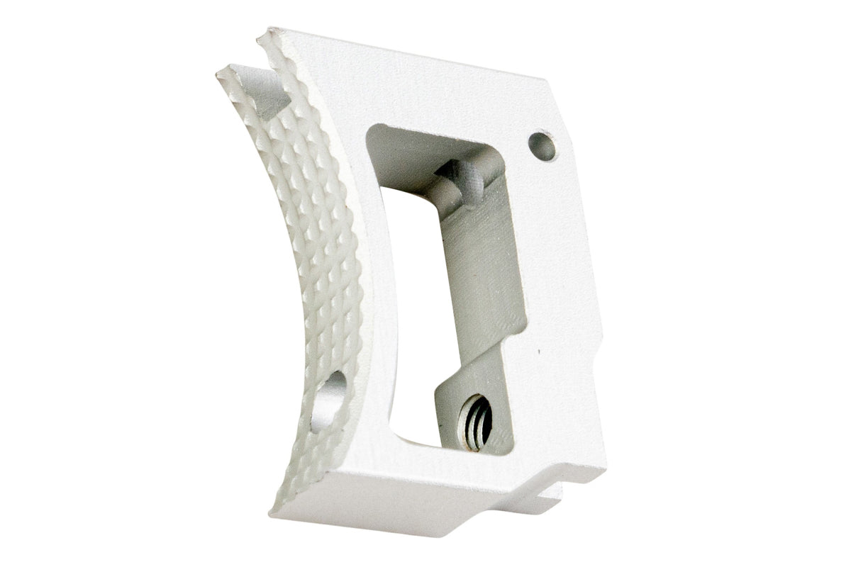 5KU Aluminum Extra Long Curved Adjustable Trigger For Tokyo Marui Hi Capa GBB Airsoft (Silver)