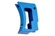 5KU Aluminum Short Curved Adjustable Trigger For Tokyo Marui Hi Capa GBB Airsoft (Blue)