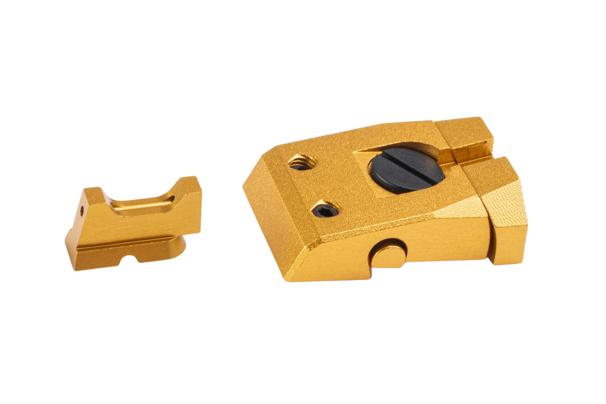 5KU CNC Aluminum Fiber Sight Set For KJ CZ Shadow 2 GBB Airsoft Pistol (Gold)