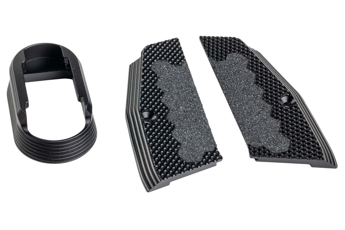 5KU CNC Aluminum Short Grip Panel and Magwell For KJ Works Shadow 2 GBB Airsoft