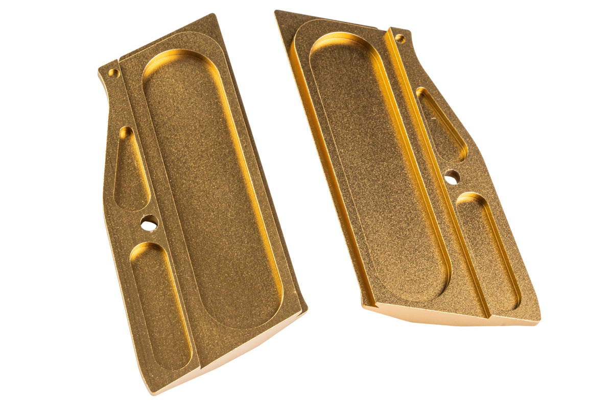 5KU Aluminum LOK Style Short Grip with Magwell For KJ Shadow 2 GBB Airsoft (Gold)