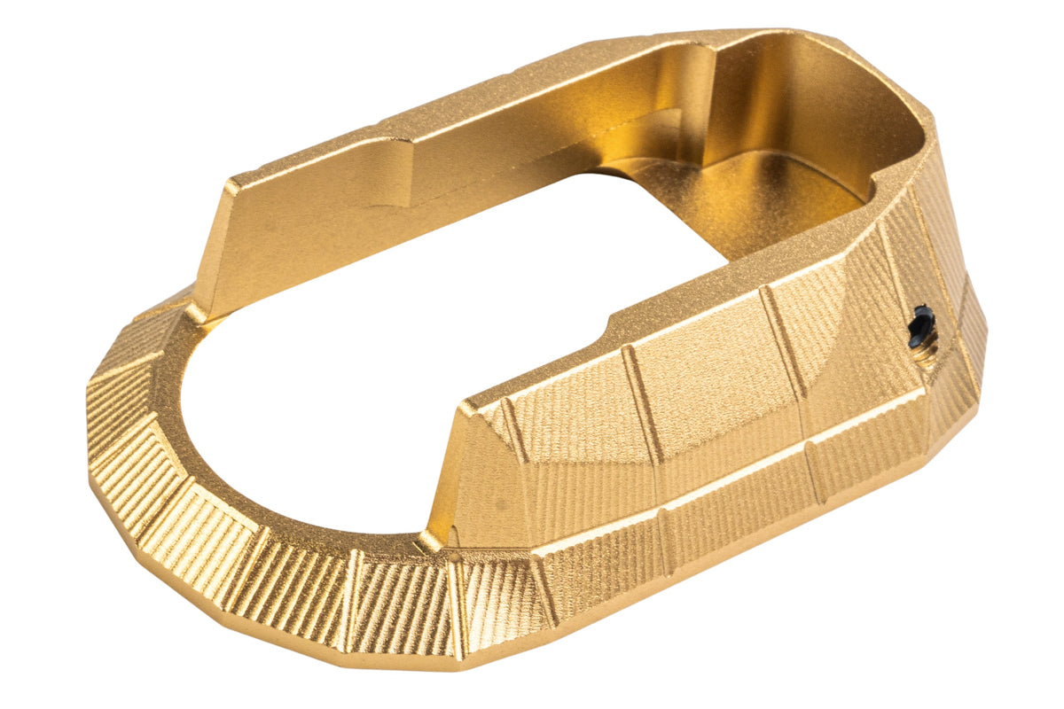 5KU Aluminum LOK Style Short Grip with Magwell For KJ Shadow 2 GBB Airsoft (Gold)
