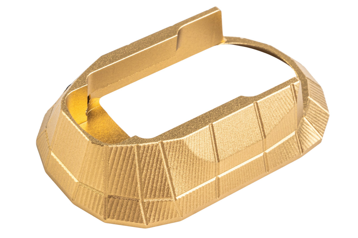 5KU Aluminum LOK Style Short Grip with Magwell For KJ Shadow 2 GBB Airsoft (Gold)
