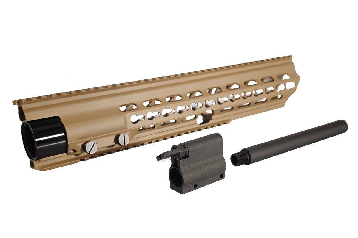 Airsoft Artisan HK417P Keymod Handguard For VFC Umarex HK417 AEG/GBB (Tan)