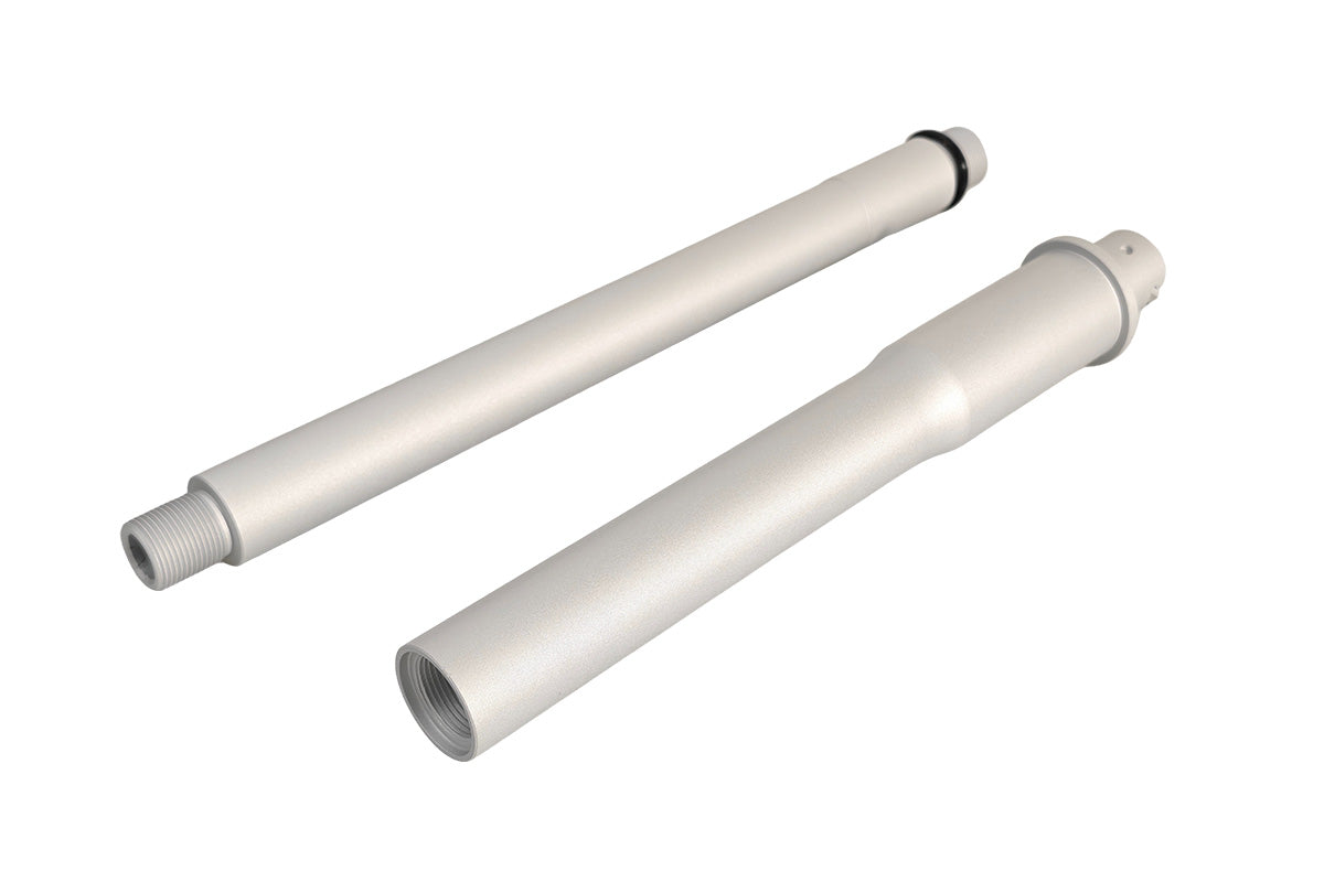 Airsoft Artisan Recce Style Outer Barrel for Tokyo Marui MWS M4 GBB (Silver)
