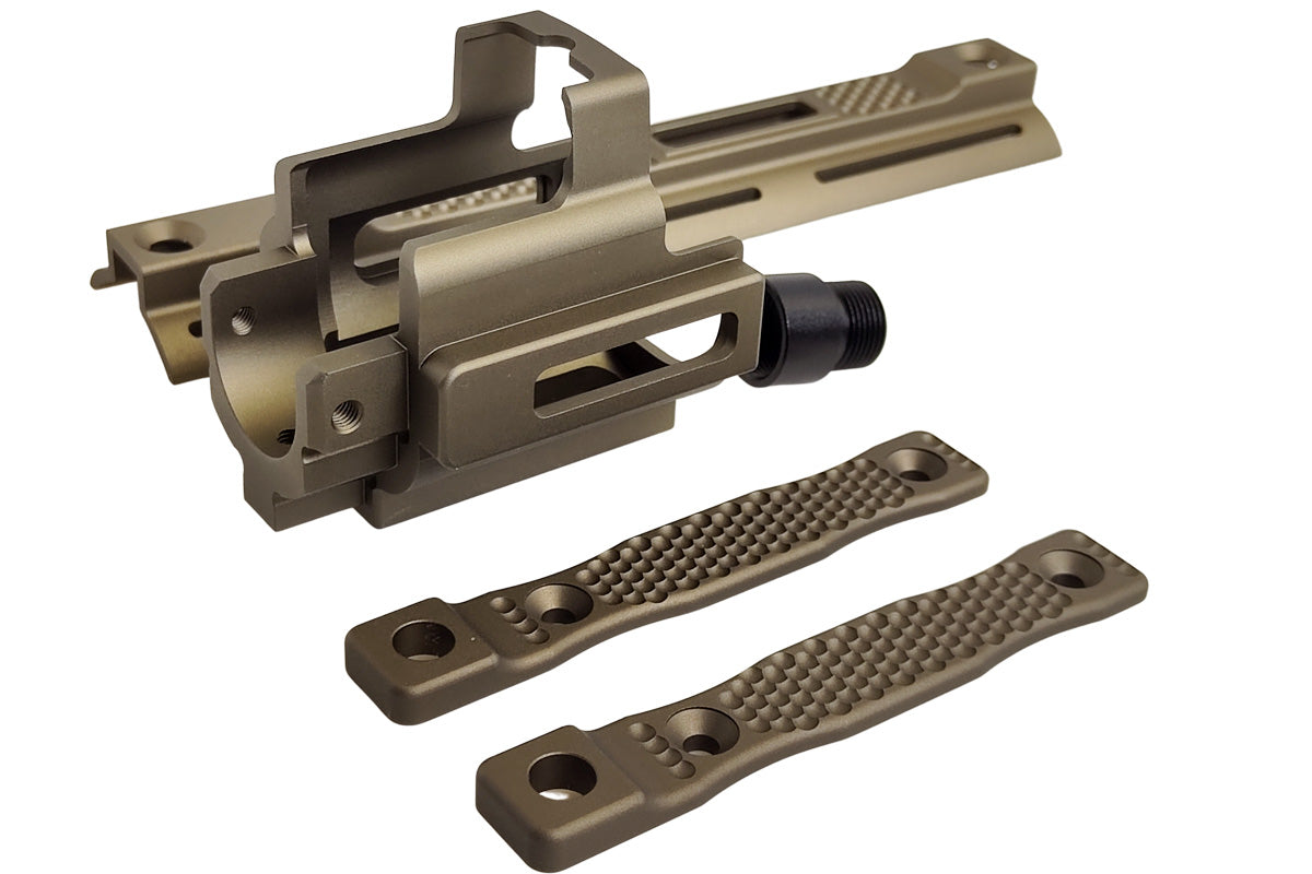 Airsoft Artisan PM Style Scar Mlok Front set Kit For Toyko Marui SCAR GBB/AEG series Airsoft (Tan)