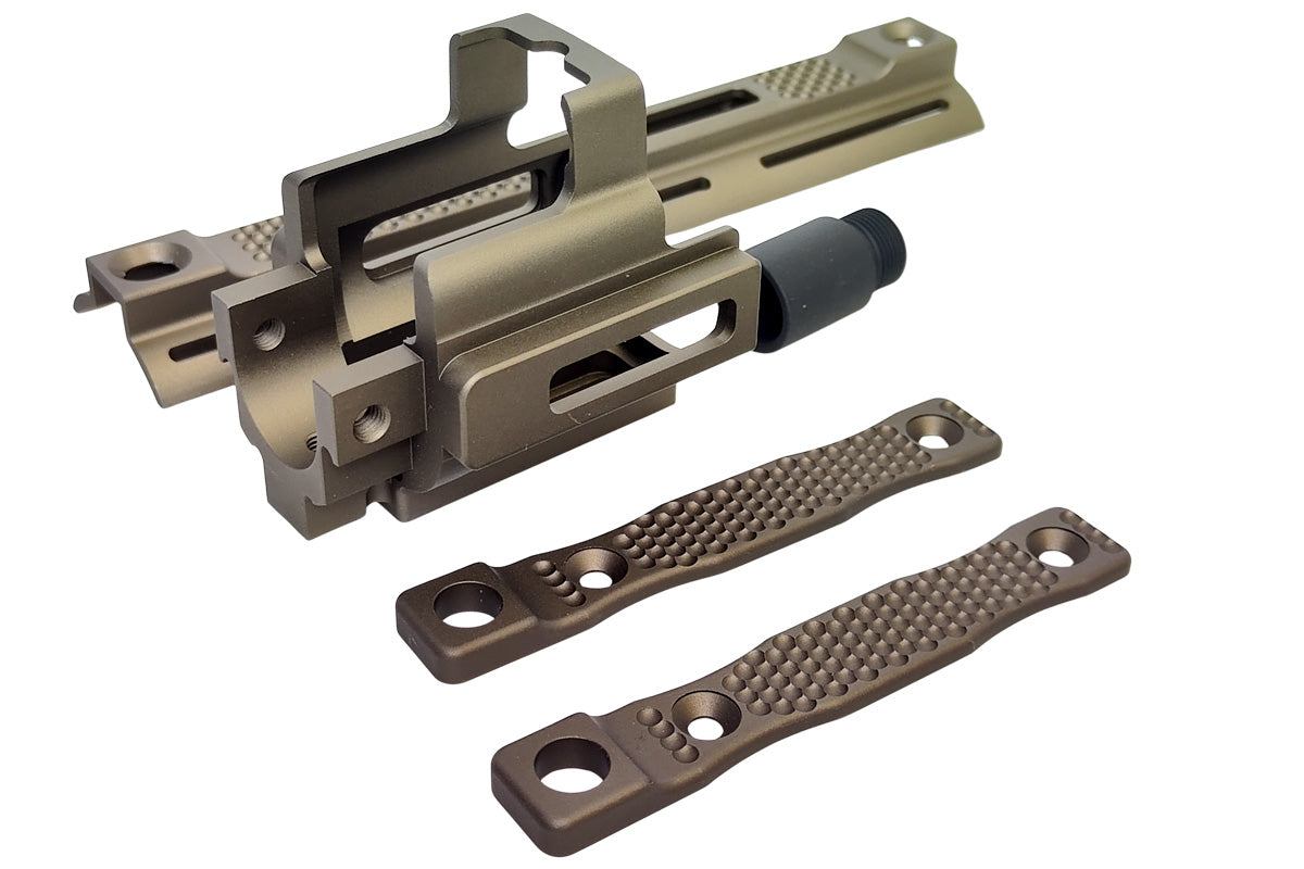 Airsoft Artisan PM Style Scar Mlok Front set Kit For WE/ VFC SCAR GBB/AEG series Airsoft (Tan)