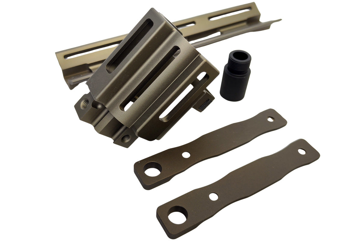 Airsoft Artisan PM Style Scar Mlok Front set Kit For WE/ VFC SCAR GBB/AEG series Airsoft (Tan)