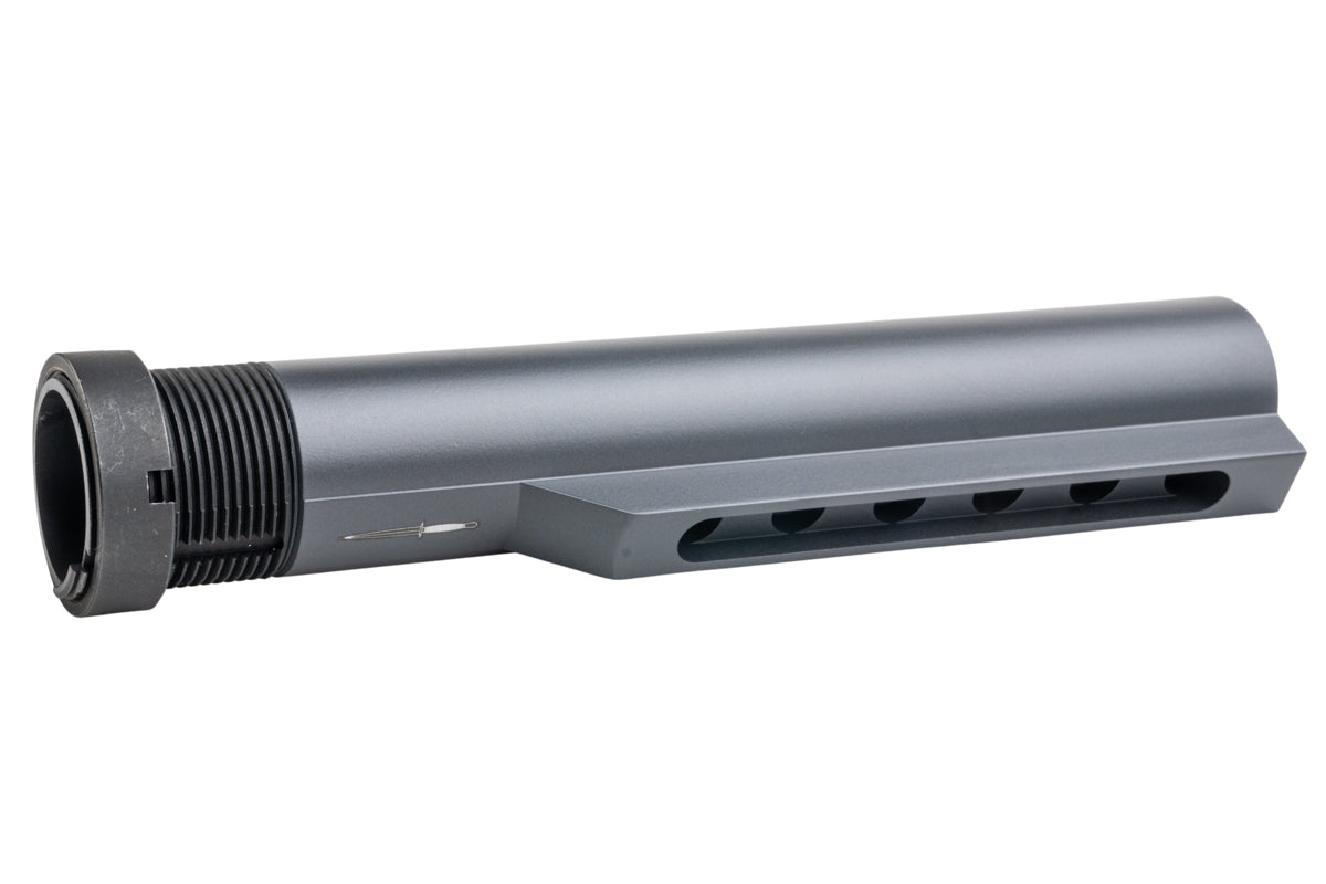 Angry Gun Mil-Spec CNC 6 Position Buffer Tube w/ Dagger Logo for VFC / WE / GHK GBB - Cerakote Grey
