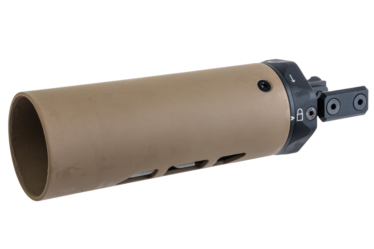 Angry Gun M-RAC Style 6.5 inch Carbon Front Shield for MK16/ MK14 Rail/APFG MCX Virtus Airsoft GBB (Cerakote FDE)