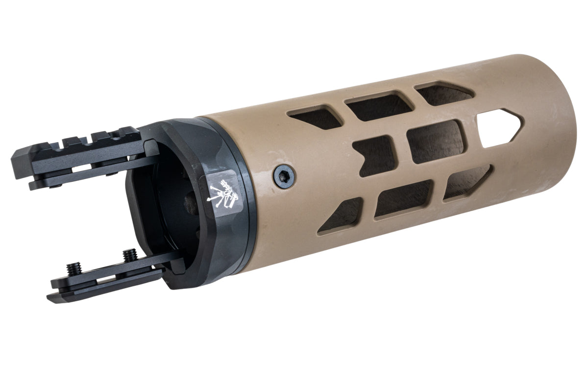Angry Gun M-RAC Style 6.5 inch Carbon Front Shield for MK16/ MK14 Rail/APFG MCX Virtus Airsoft GBB (Cerakote FDE)