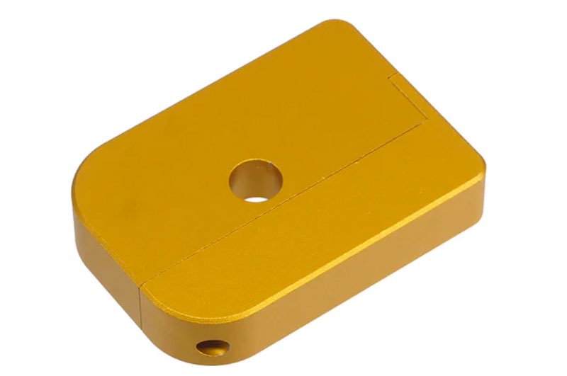 AIP CNC Aluminum Puzzle Magazine Base For Tokyo Marui Hi Capa GBB Airsoft (Gold)