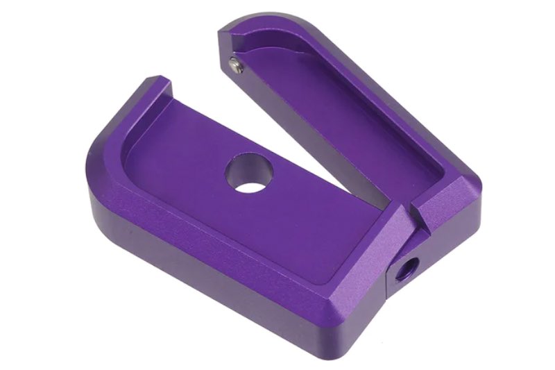 AIP CNC Aluminum Puzzle Magazine Base For Tokyo Marui Hi Capa GBB Airsoft (Purple)