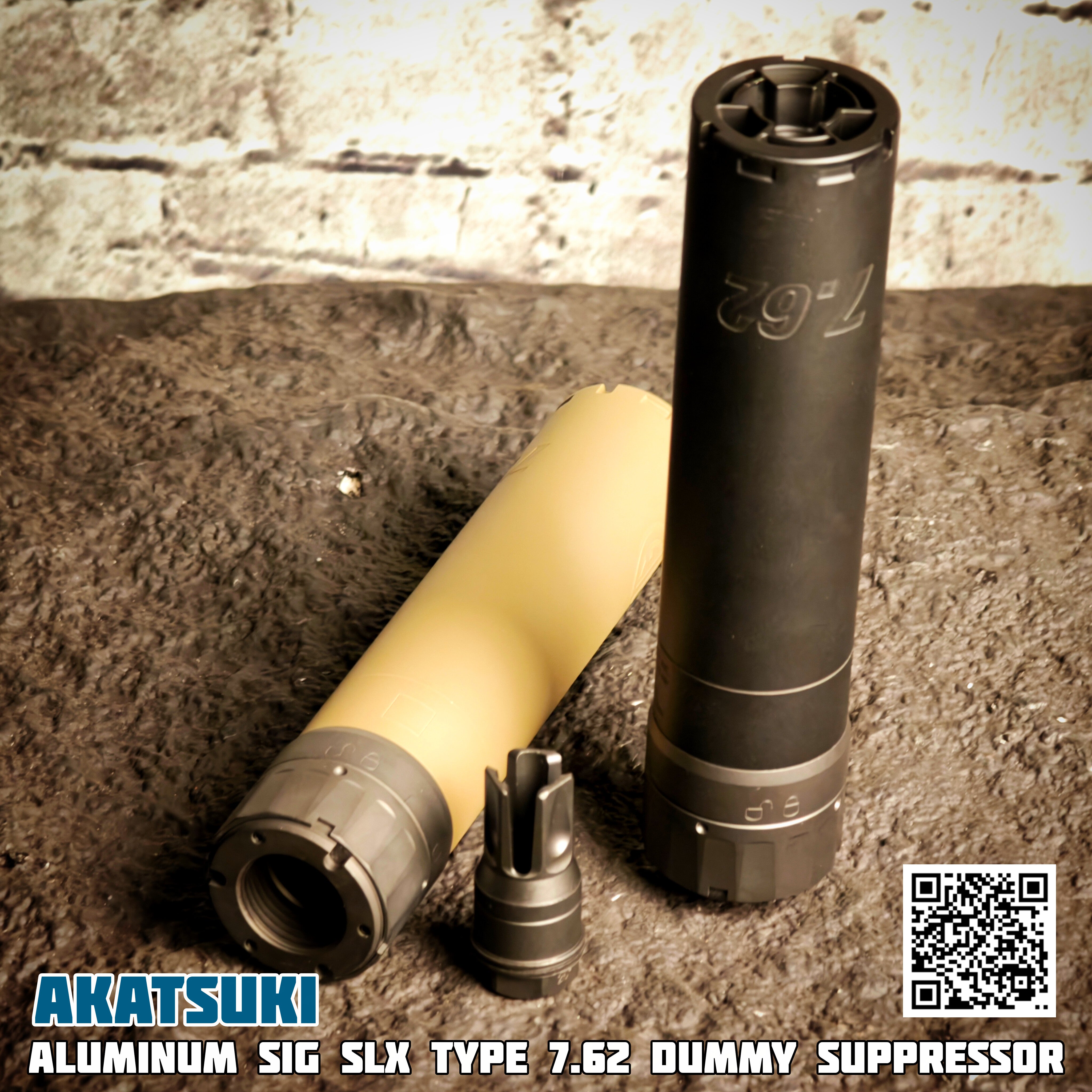 AKATSUKI Aluminum SIG SLX Type 7.62 Dummy Suppressor w/ Flash Hider 