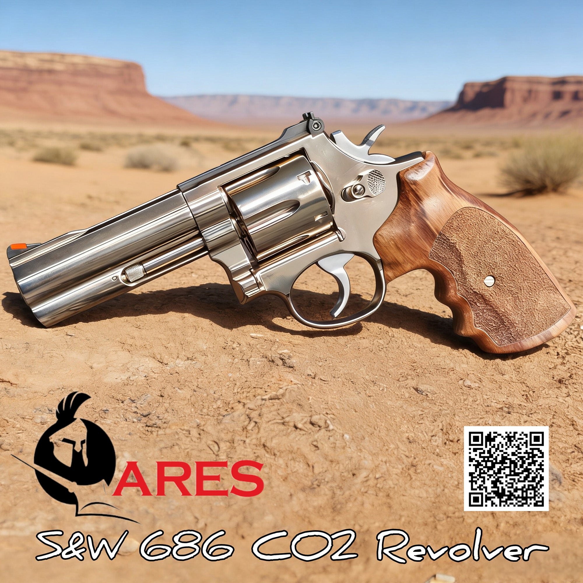 ARES S&W 686 4 inch CO2 Revolver (Silver)