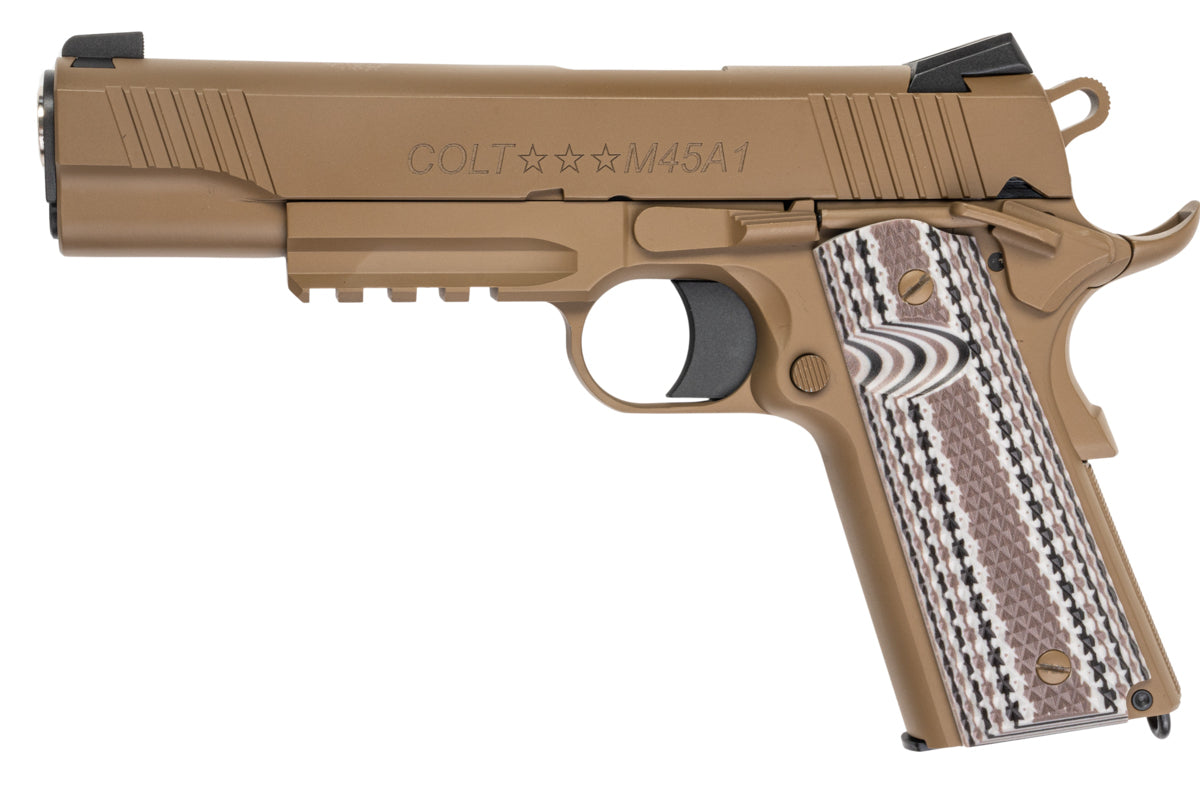 EMG (Army Armament) Cybergun Colt Licensed 1911 M45A1 GBB Airsoft Pistol (T8/ FDE)