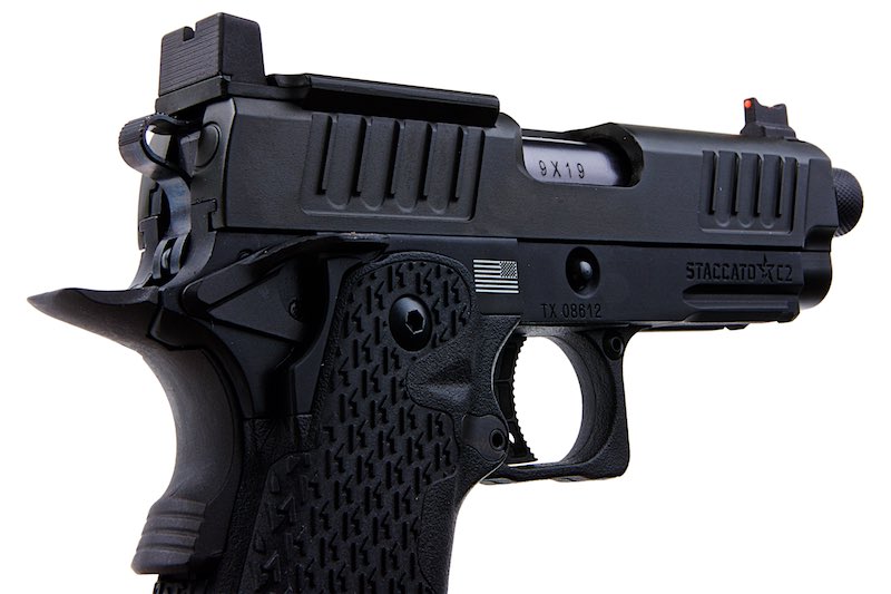 Army Armament X T8 Staccato C2 2011 RMR w/ Thread Outer Barrel Green Gas Airsoft Pistol