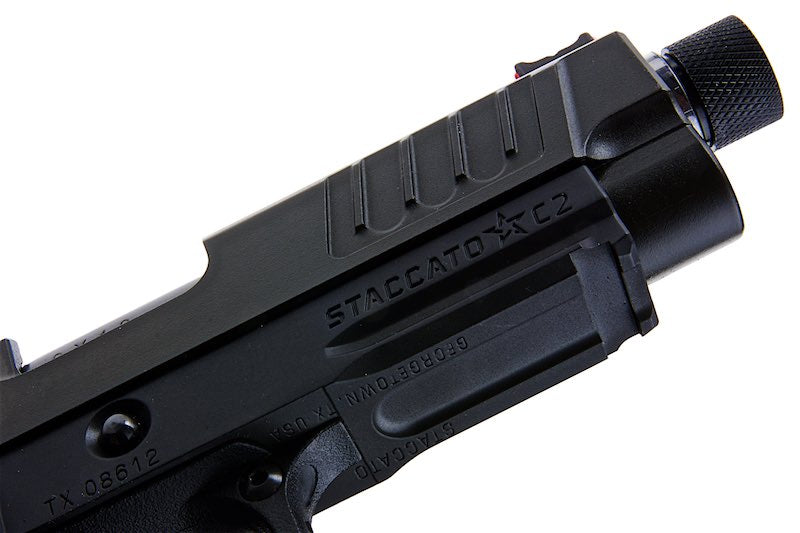 Army Armament X T8 Staccato C2 2011 RMR w/ Thread Outer Barrel Green Gas Airsoft Pistol