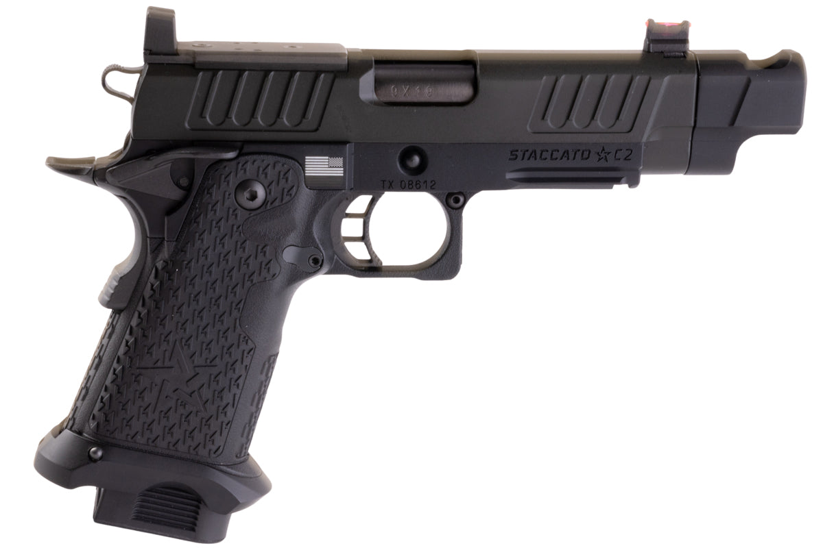 EMG (Army X T8 Upgrade) 6mm Pro Shop Staccato C2 2011 w/ Compensator Gas Airsoft Pistol (R612-4)
