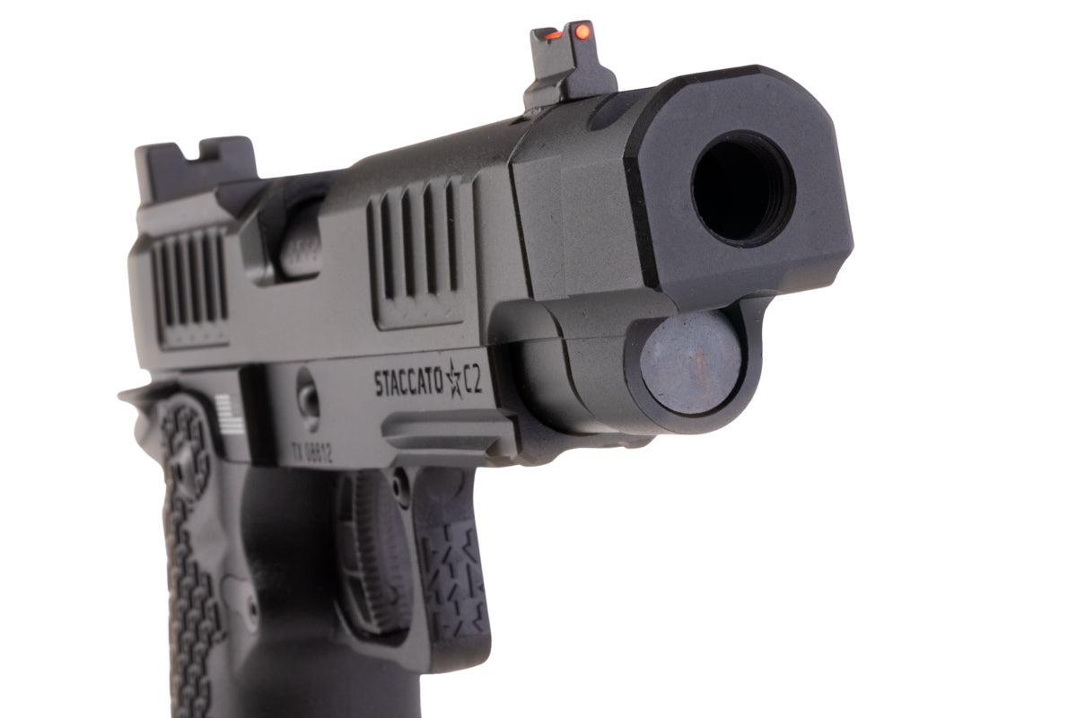 EMG (Army X T8 Upgrade) 6mm Pro Shop Staccato C2 2011 w/ Compensator Gas Airsoft Pistol (R612-4)