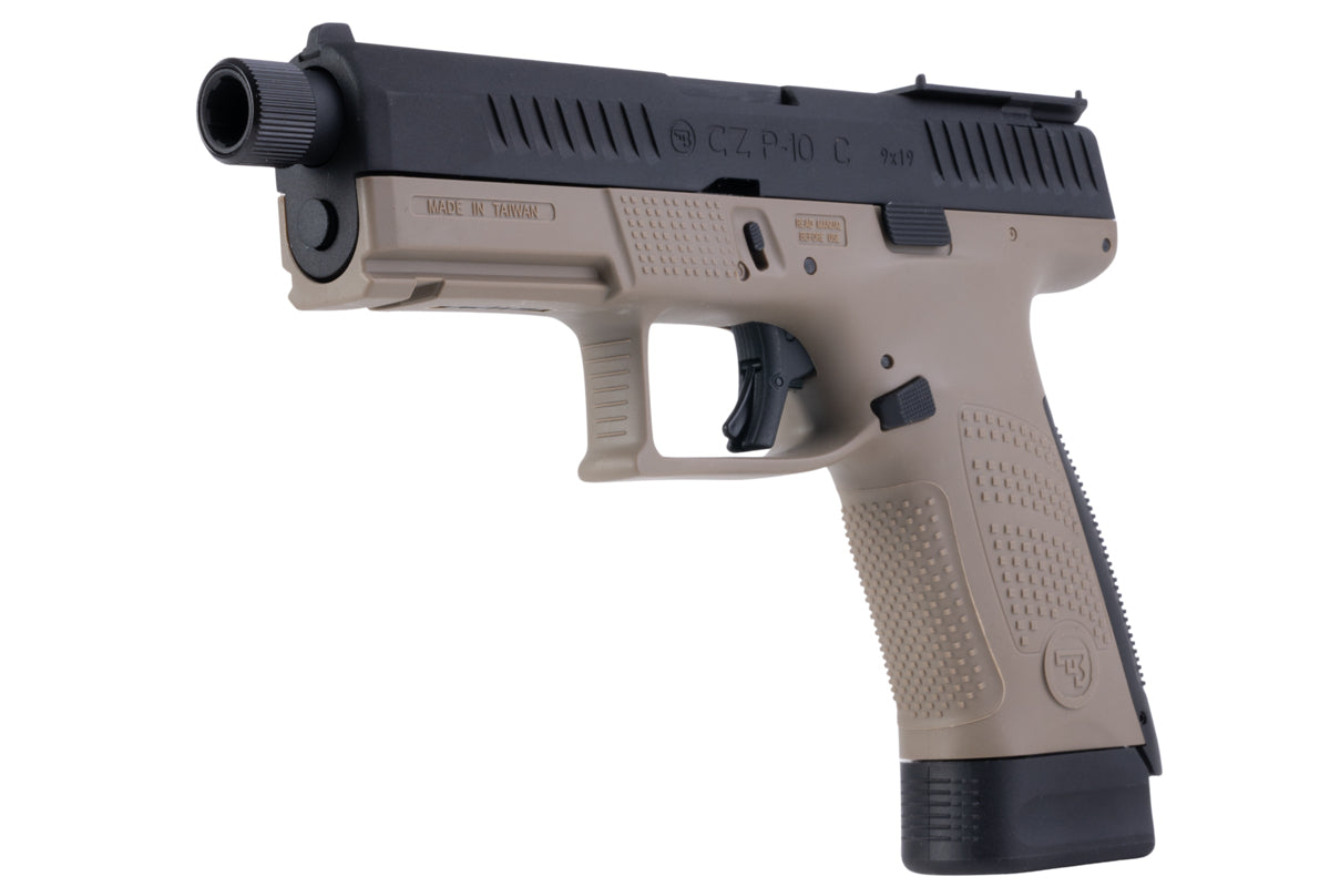ASG CZ P-10C GBB CO2 Pistol Airsoft (Threaded Barrel/ Optics Plate Ready/ 2 Tone)