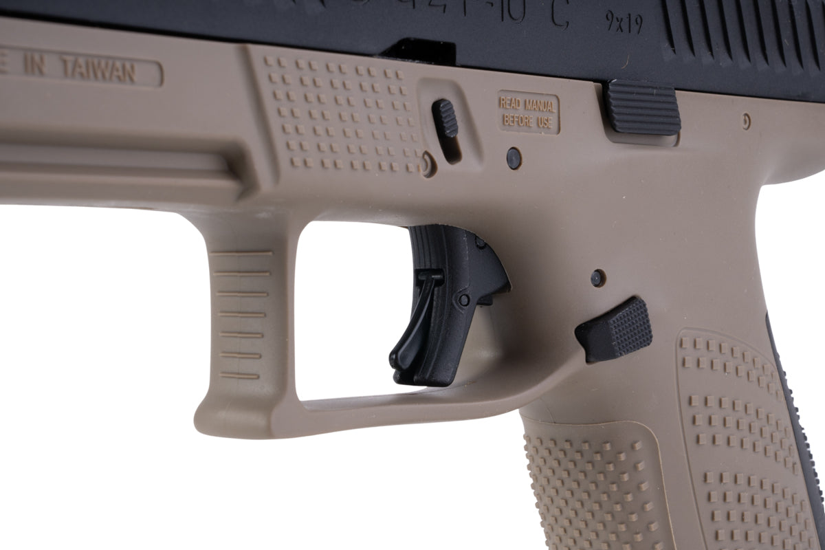 ASG CZ P-10C GBB CO2 Pistol Airsoft (Threaded Barrel/ Optics Plate Ready/ 2 Tone)