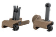 BJ TAC Stainless Steel KAC 300 Style Folding Sight Set (Dark Earth)