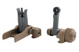 BJ TAC Stainless Steel KAC 300 Style Folding Sight Set (Dark Earth)