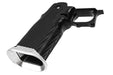 Bomber CNC Aluminum Grip For Tokyo Marui Hi Capa GBB Airsoft (INF Style/ Black + Silver Parts)