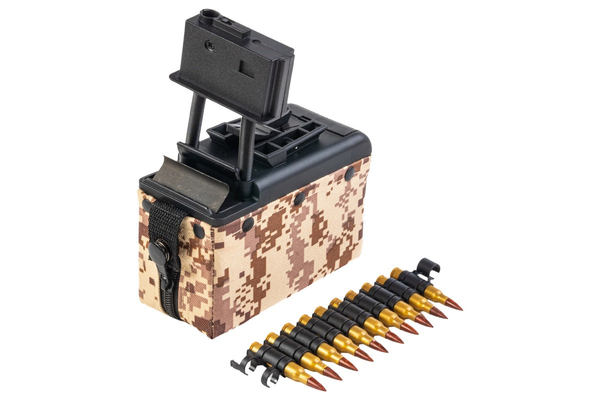 Battleaxe 2200 rounds Sound Control Drum Magazine For A&K M249 AEG (Digital Desert )