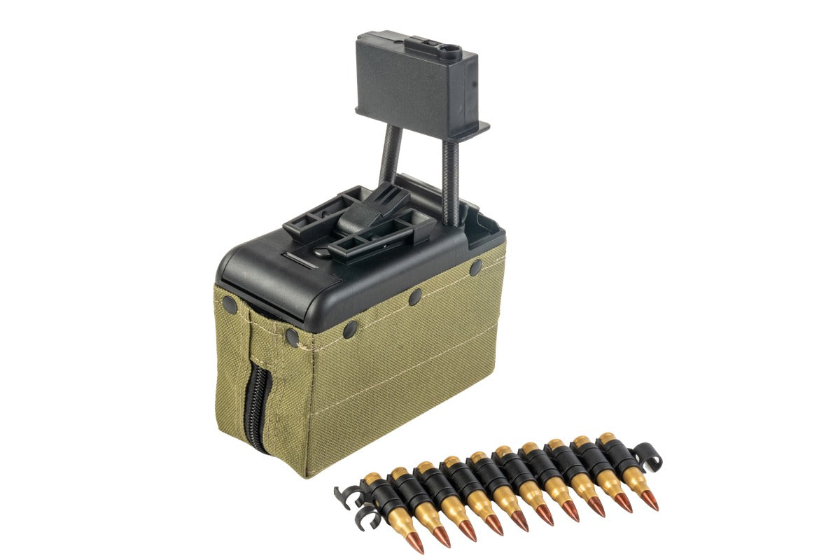 Battleaxe 2200 rounds Sound Control Drum Magazine For A&K M249 AEG (Olive Drab)