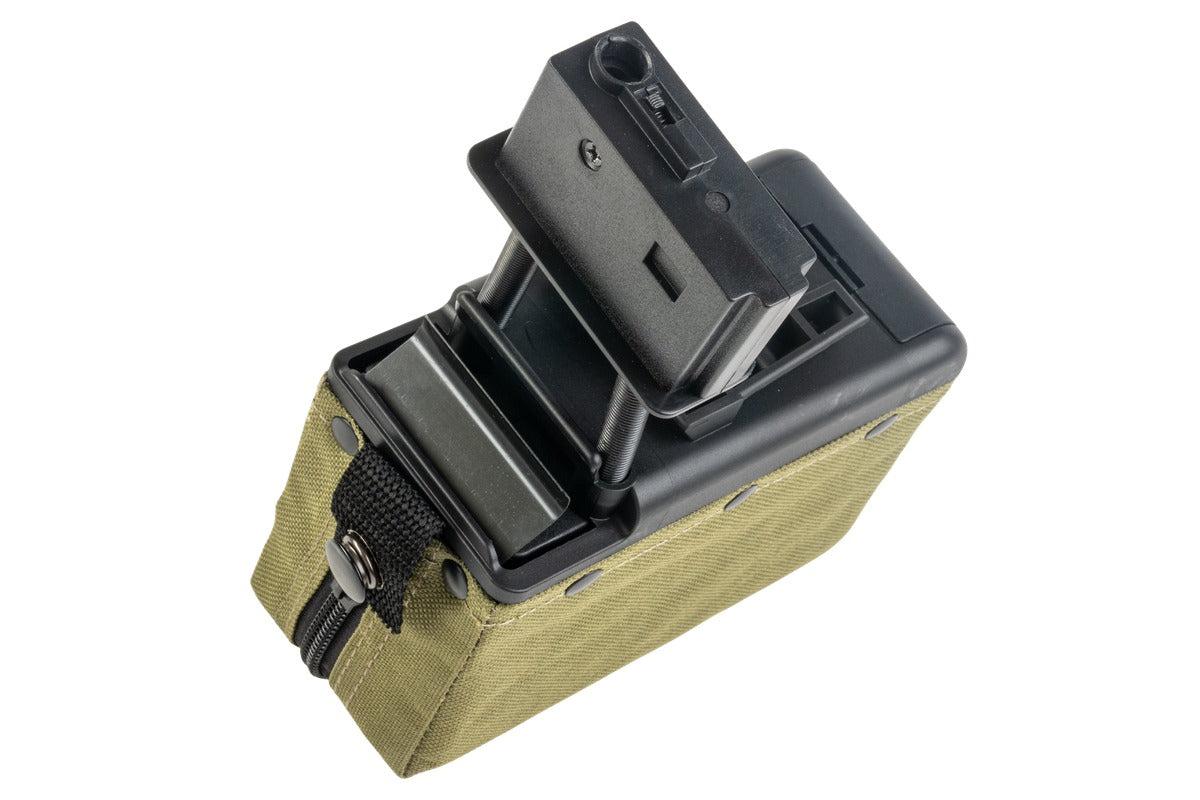 Battleaxe 2200 rounds Sound Control Drum Magazine For A&K M249 AEG (Olive Drab)