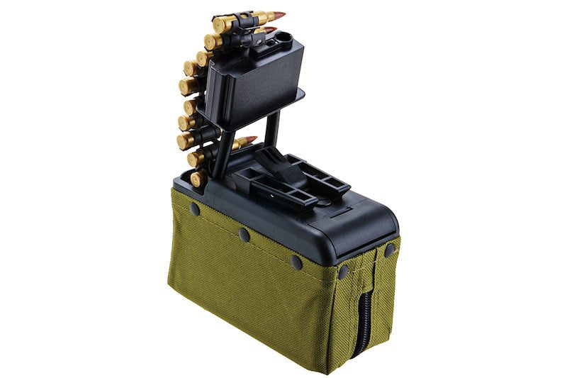 Battleaxe x T8 2000 rds Sound Control Drum Magazine For A&K M249 AEG (Turbine System/ Ranger Green)