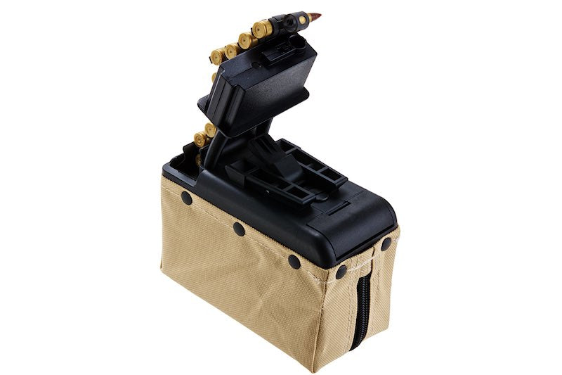 Battleaxe x T8 2000 rds Sound Control Drum Magazine For A&K M249 AEG (Turbine System/ TAN)