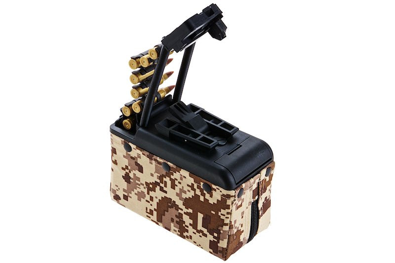 Battleaxe x T8 2000 rds Sound Control Drum Magazine For A&K MK46 Mod 0 Minimi AEG (Turbine System/ DD)