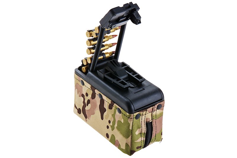 Battleaxe x T8 2000 rds Sound Control Drum Magazine For A&K MK46 Mod 0 Minimi AEG (Turbine System/ MC)
