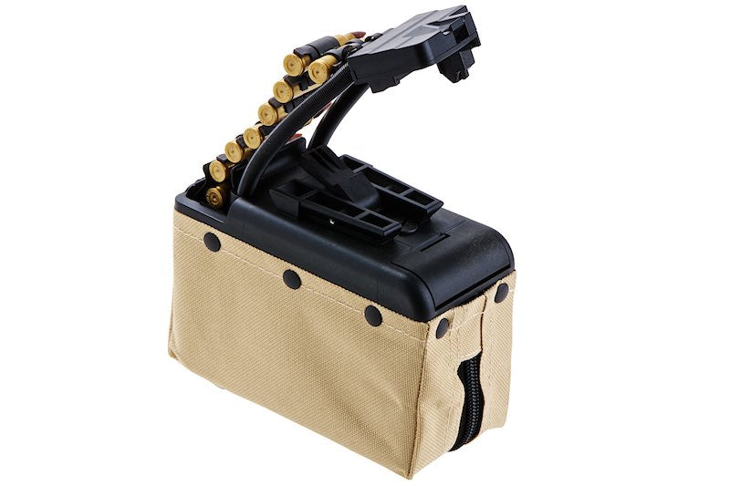 Battleaxe x T8 2000 rds Sound Control Drum Magazine For A&K MK46 Mod 0 Minimi AEG (Turbine System/ TAN)