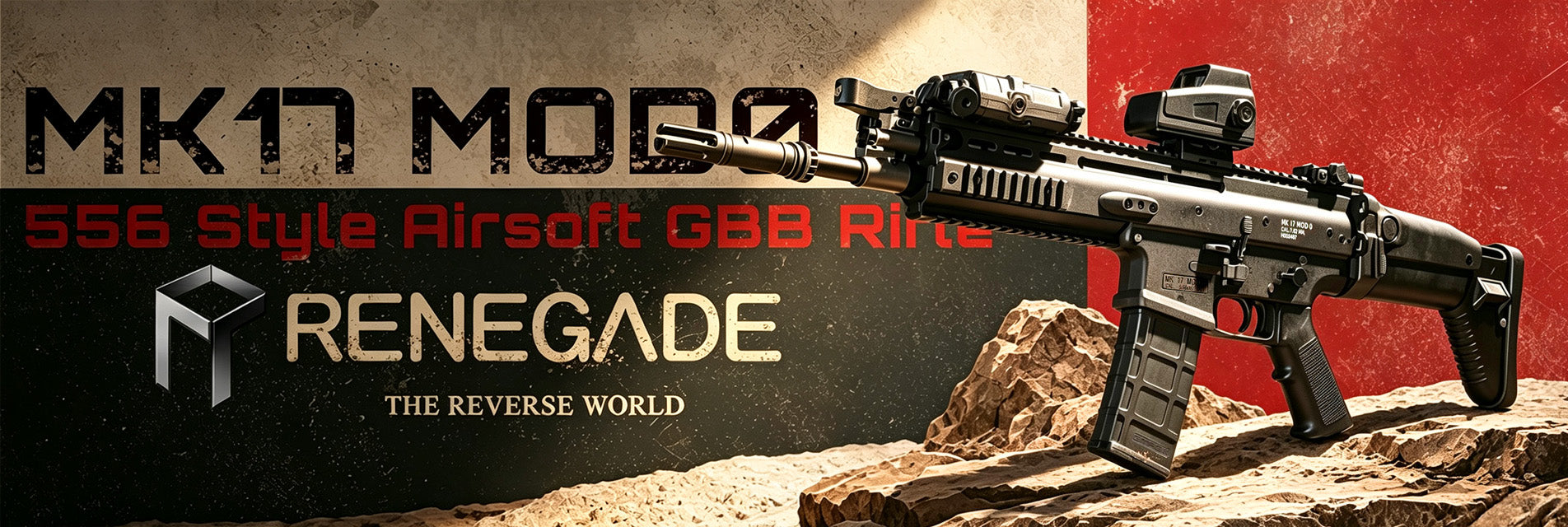 Renegade MK17 MOD0 556 Style Airsoft GBB Rifle (GHK System, Short Version) 