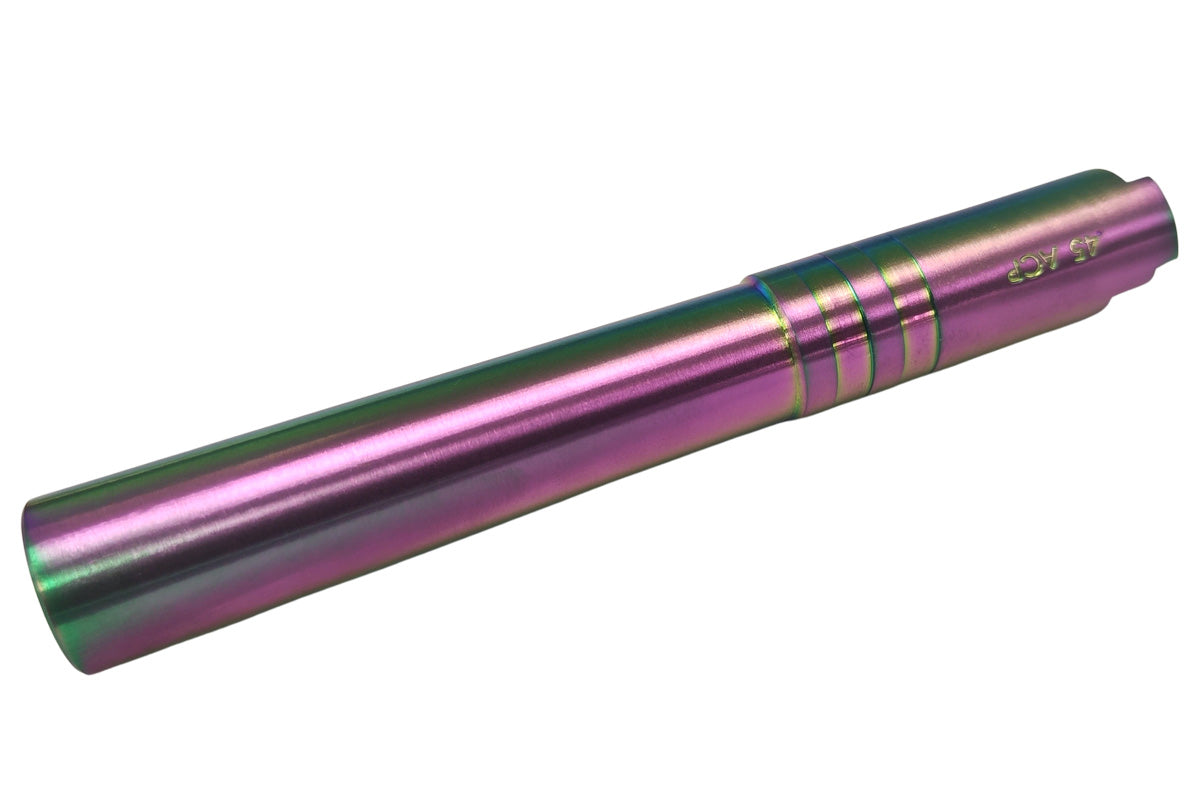 COWCOW Technology (.45 marking) OB1 SS Threaded Outer Barrel For Tokyo Marui Hi-Capa 5.1 GBB (Rainbow)