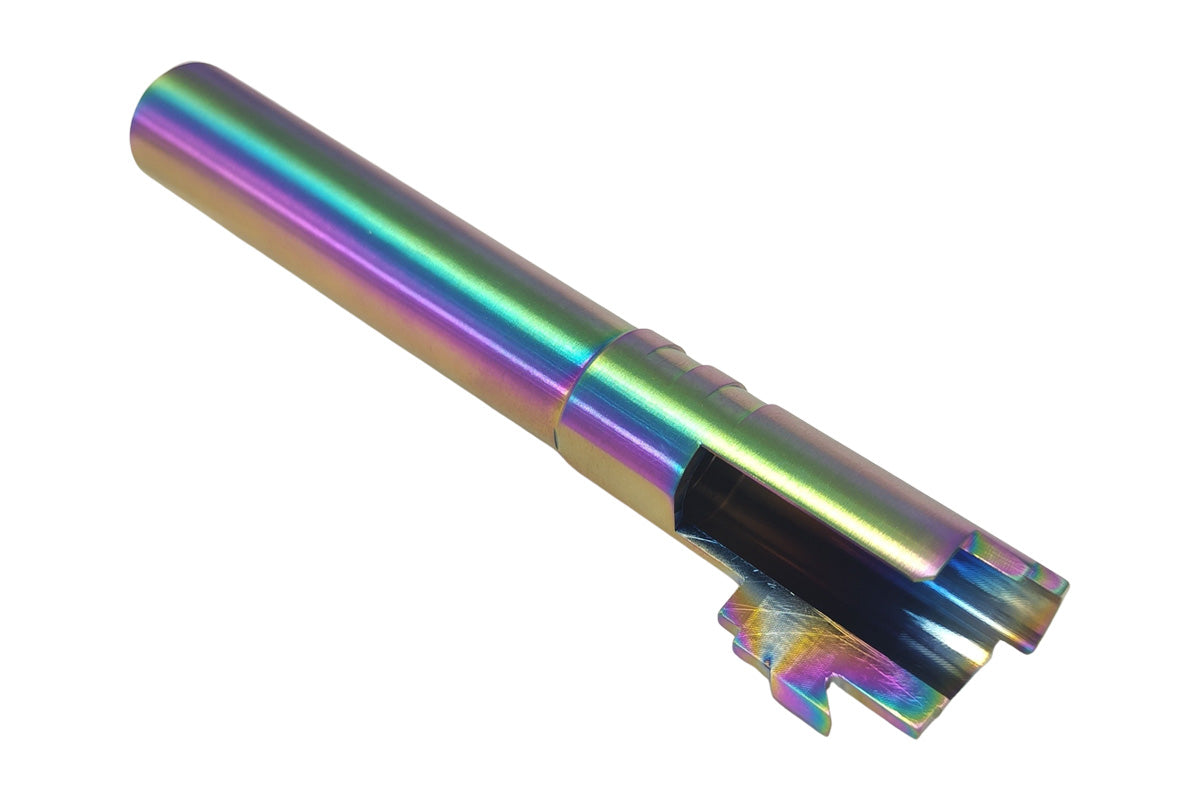 COWCOW Technology (.45 marking) OB1 SS Threaded Outer Barrel For Tokyo Marui Hi-Capa 5.1 GBB (Rainbow)