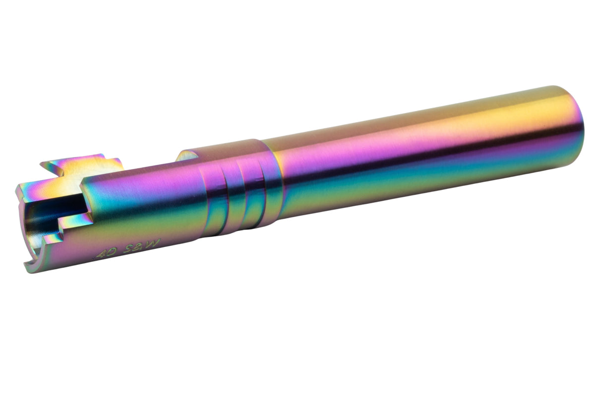 COWCOW Technology (.40 marking) OB1 SS Threaded Outer Barrel For Tokyo Marui Hi-Capa 5.1 GBB (Rainbow)