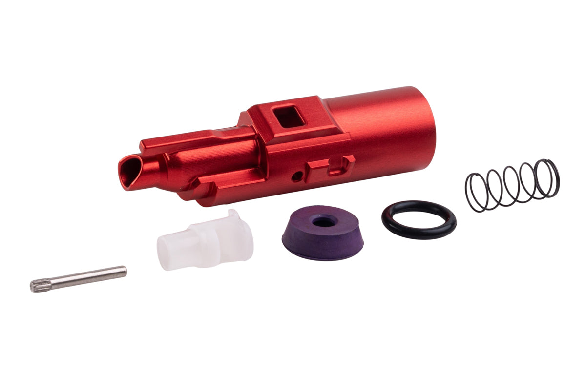 COWCOW Technology Power Up Aluminum Nozzle Set For Tokyo Marui Hi-Capa GBB (Red)