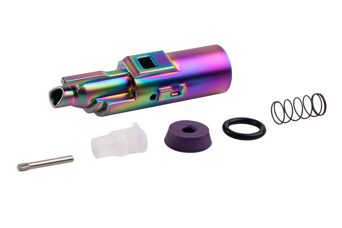 COWCOW Technology Power Up Aluminum Nozzle Set For Tokyo Marui Hi-Capa GBB (Rainbow)